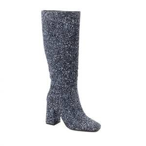 NEW CORKYS FOOTWEAR women's yolo glitter boots - wide calf in sapphire blue